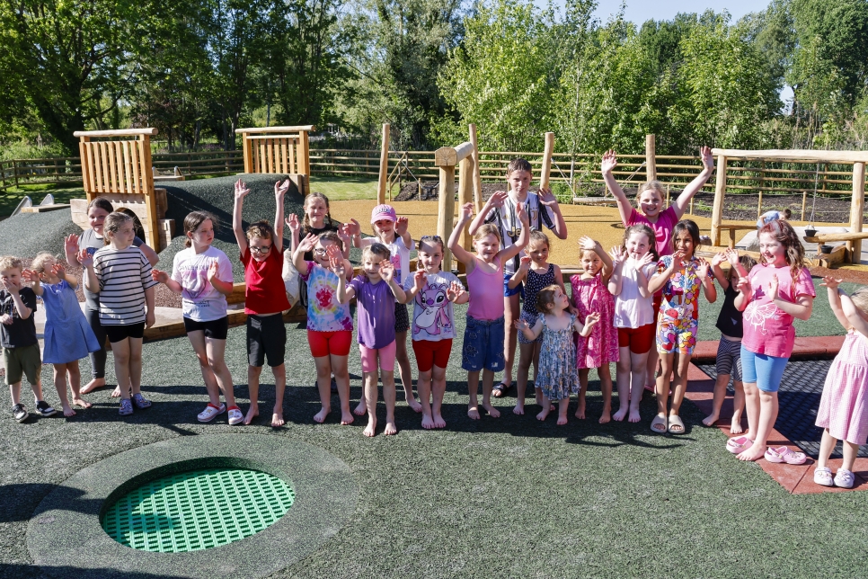 Local Primary School Gets First Splash at WWT Martin Mere’s Brand-New Paddle and Play Area